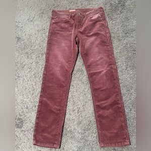 PILCRO Anthropologie Corduroy Pants Slim Boyfriend Crop Size 26